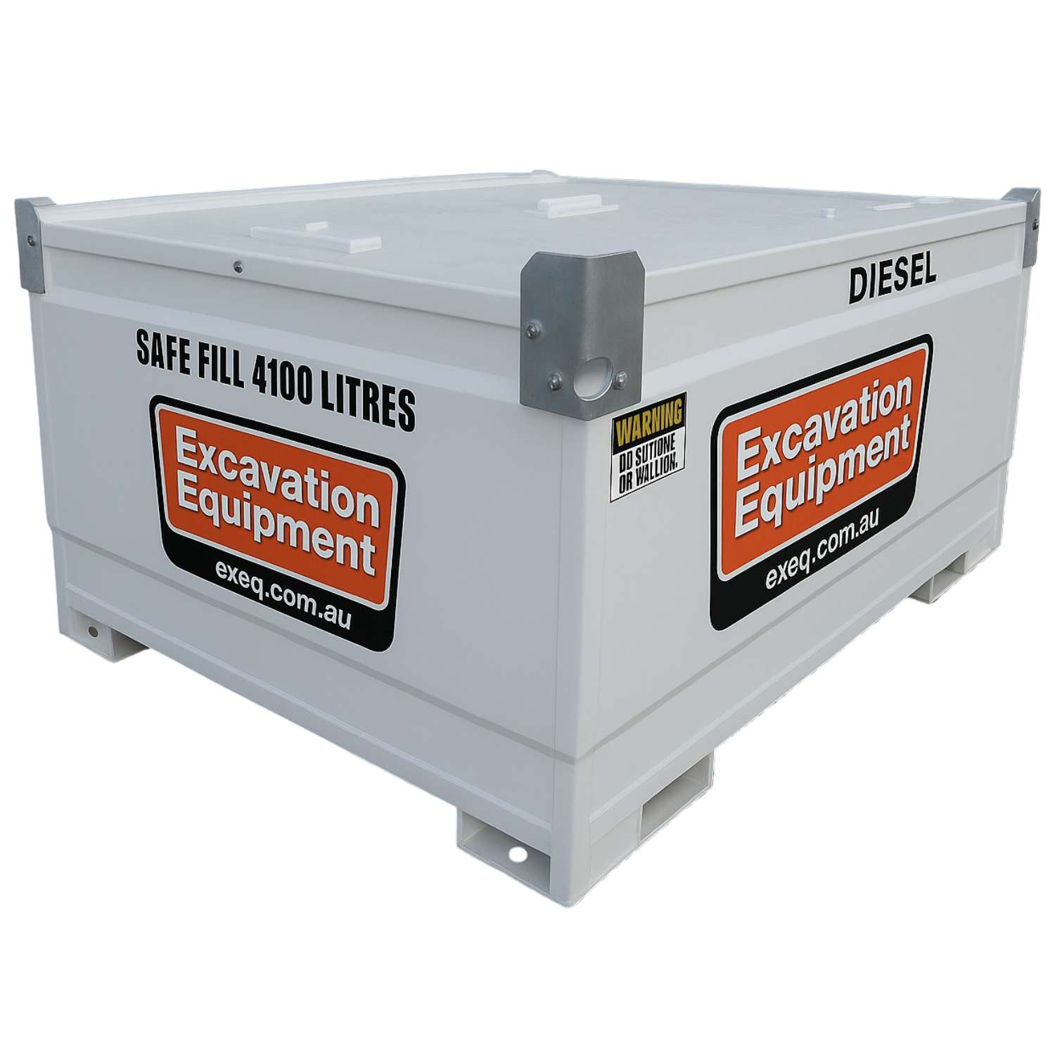 4,500L Bunded Fuel Storage Cube with Solar Powered Pump - Maverkade Mining